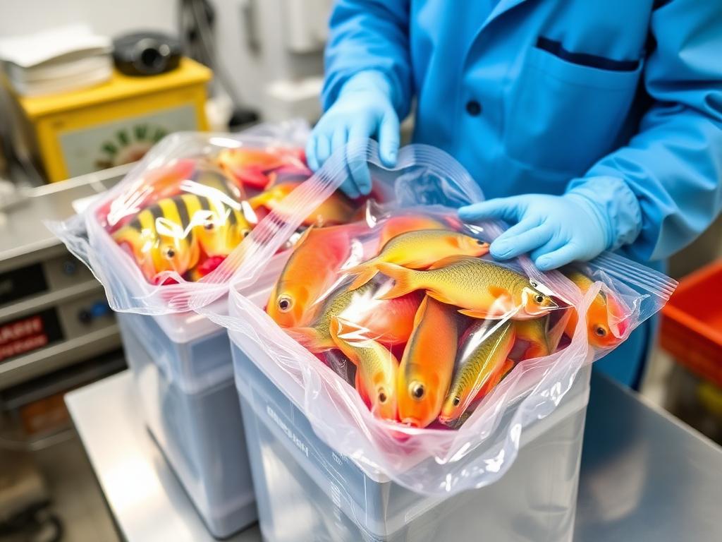 Fish bag packing preparation